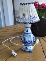 Vintage Tischlampe Delft Blau, Holland,  Handbemalt, 1984