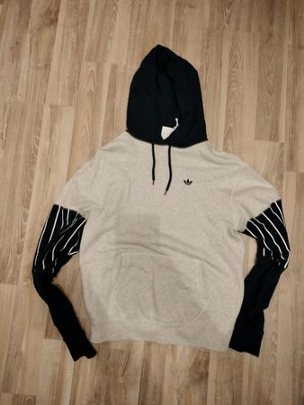 Adidas Originals Hoodie grau schwarz gestreift Grösse XS 