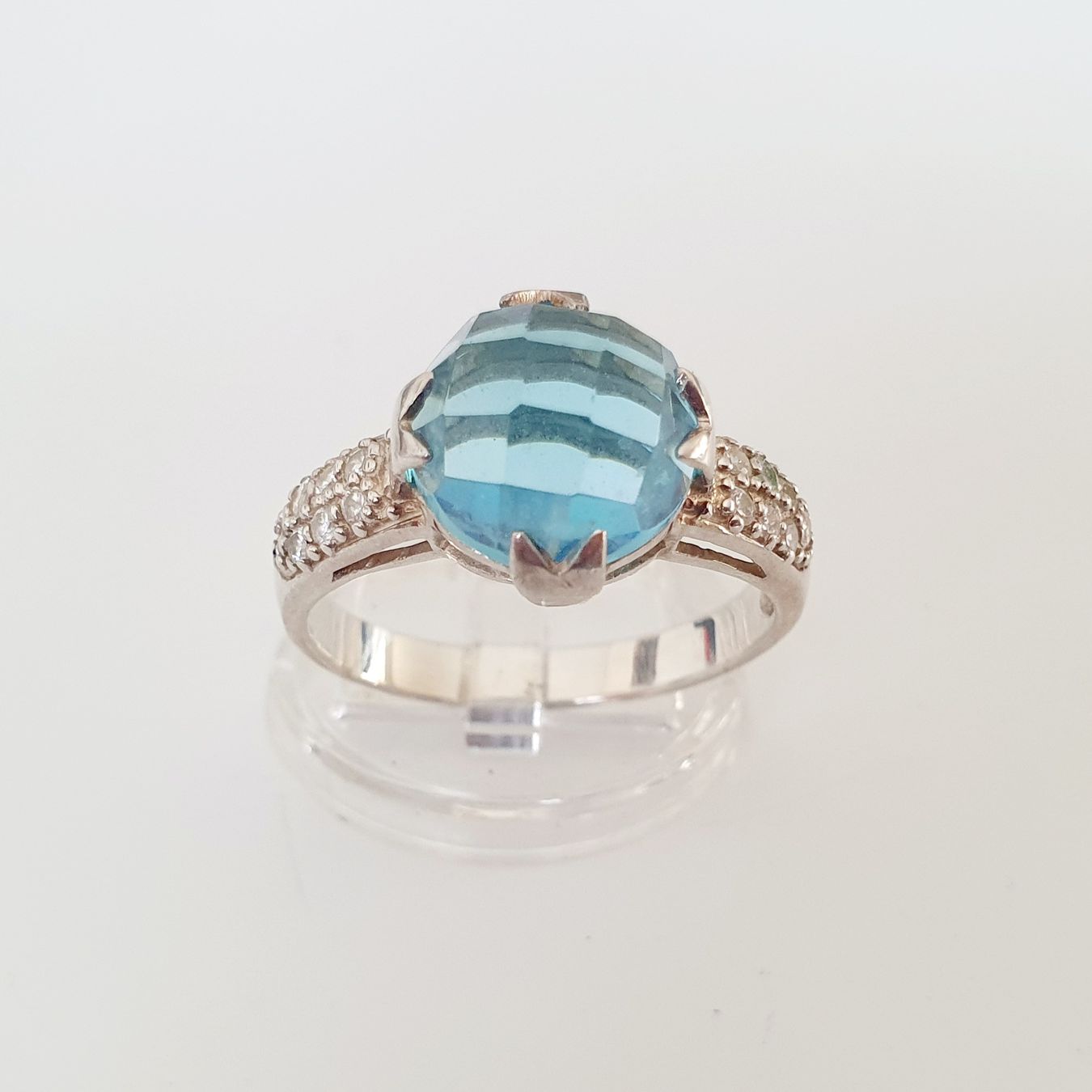 Anelli: Silber Ring 925 mit blauem Stein, Gr 22,3 mm – Usato da Kreuzlingen venduto da Wunderkiste123 8