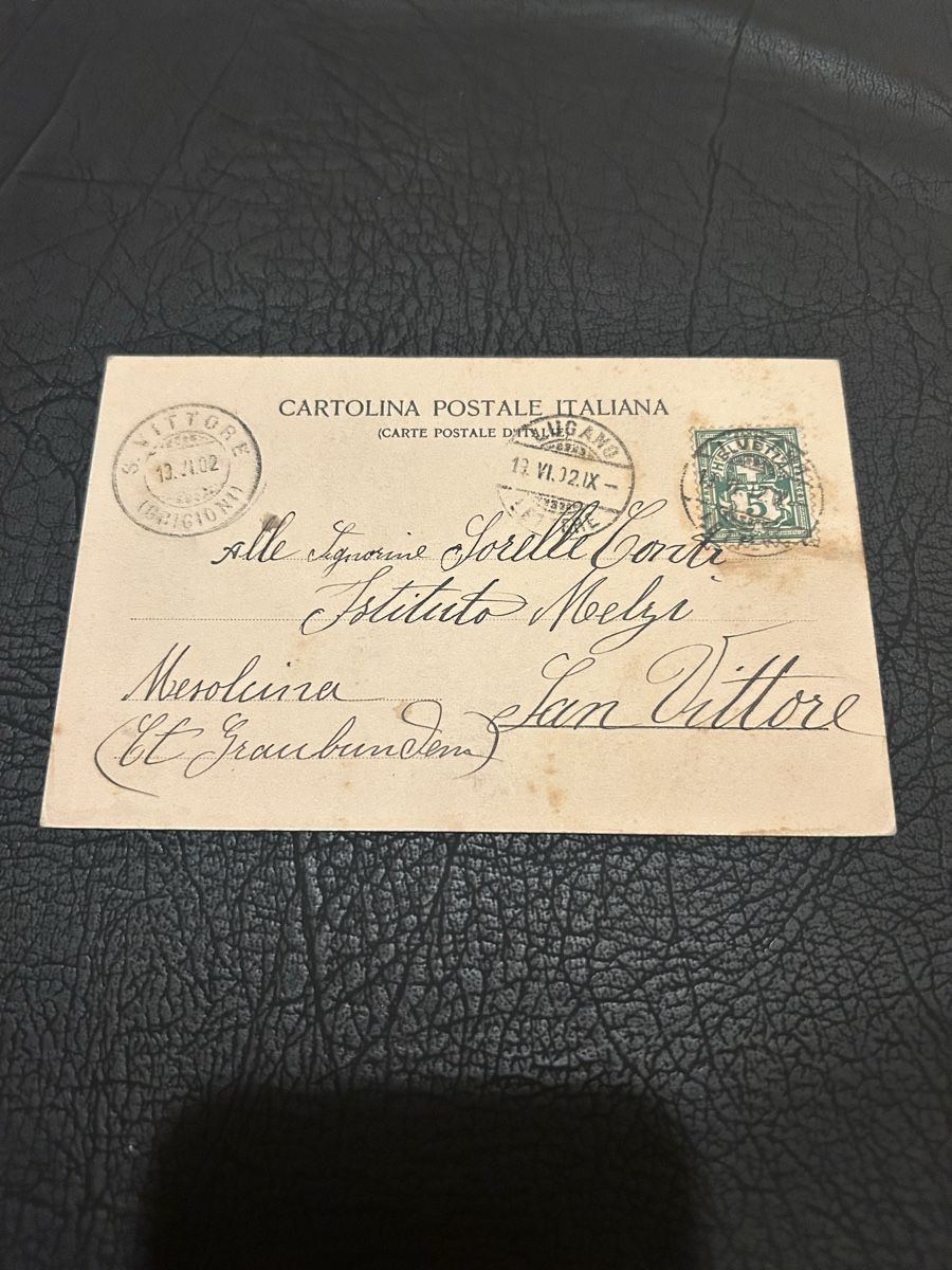 Cartoline postali: Corriere del Ticino 1902 – Usato da Breganzona venduto da Milesbo 1