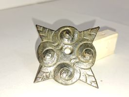 1 antike Barock Zier Rosette, Schmiedeisen (LOT630#MBS3)