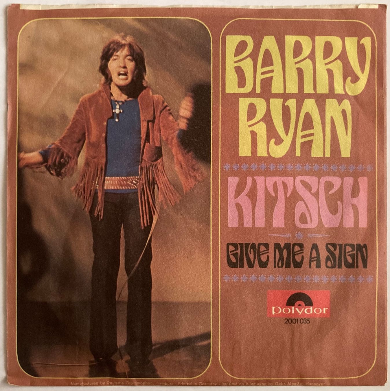 Dischi in vinile: BARRY RYAN - KITSCH – Usato da Poliez-Pittet venduto da Newtown-Records 1