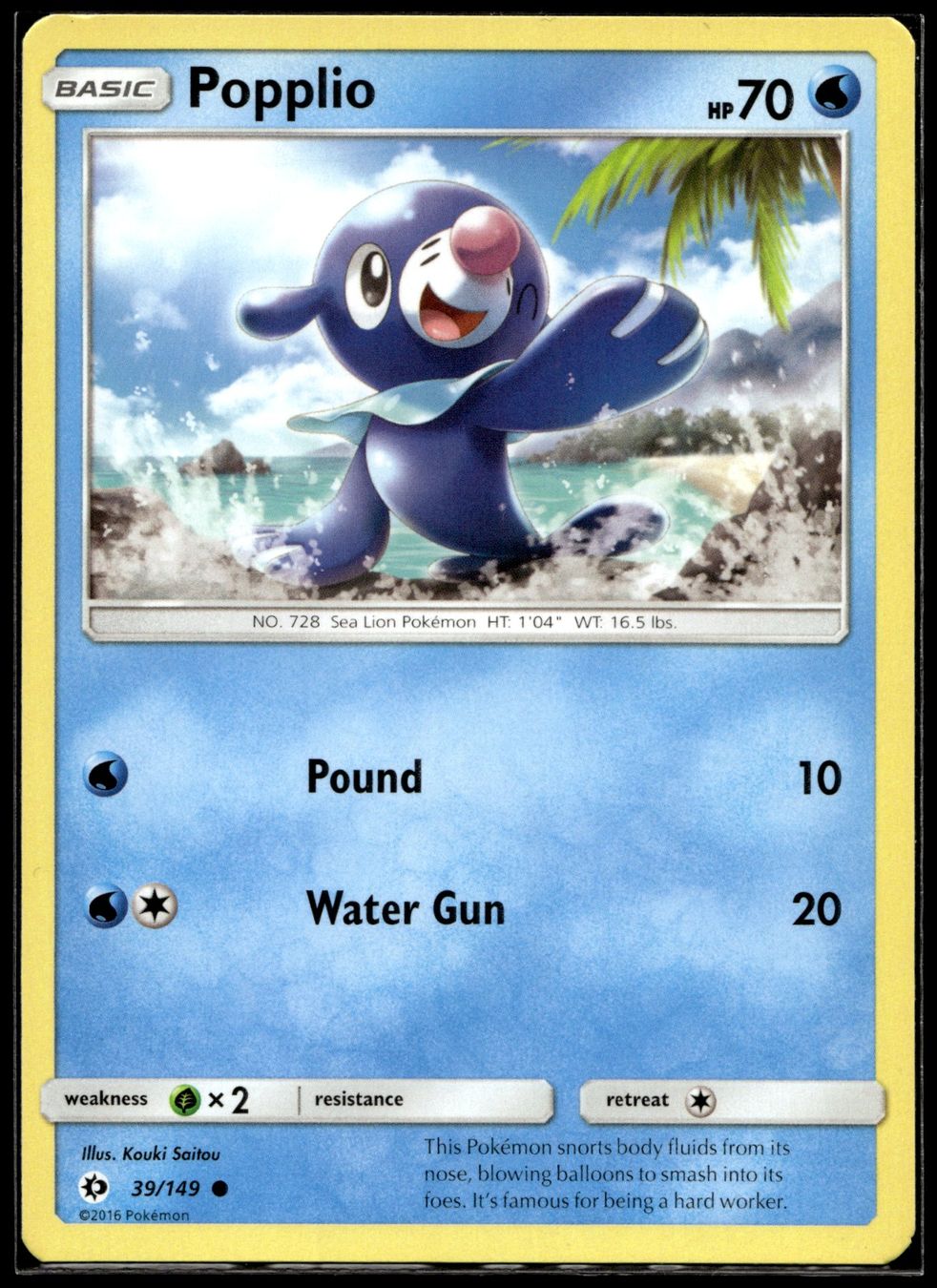 Pokémon Carte collezionabili: Popplio (SUM EN 39/149) – Nuovo (secondo la descrizione) da Affoltern am Albis venduto da Chiesa_5