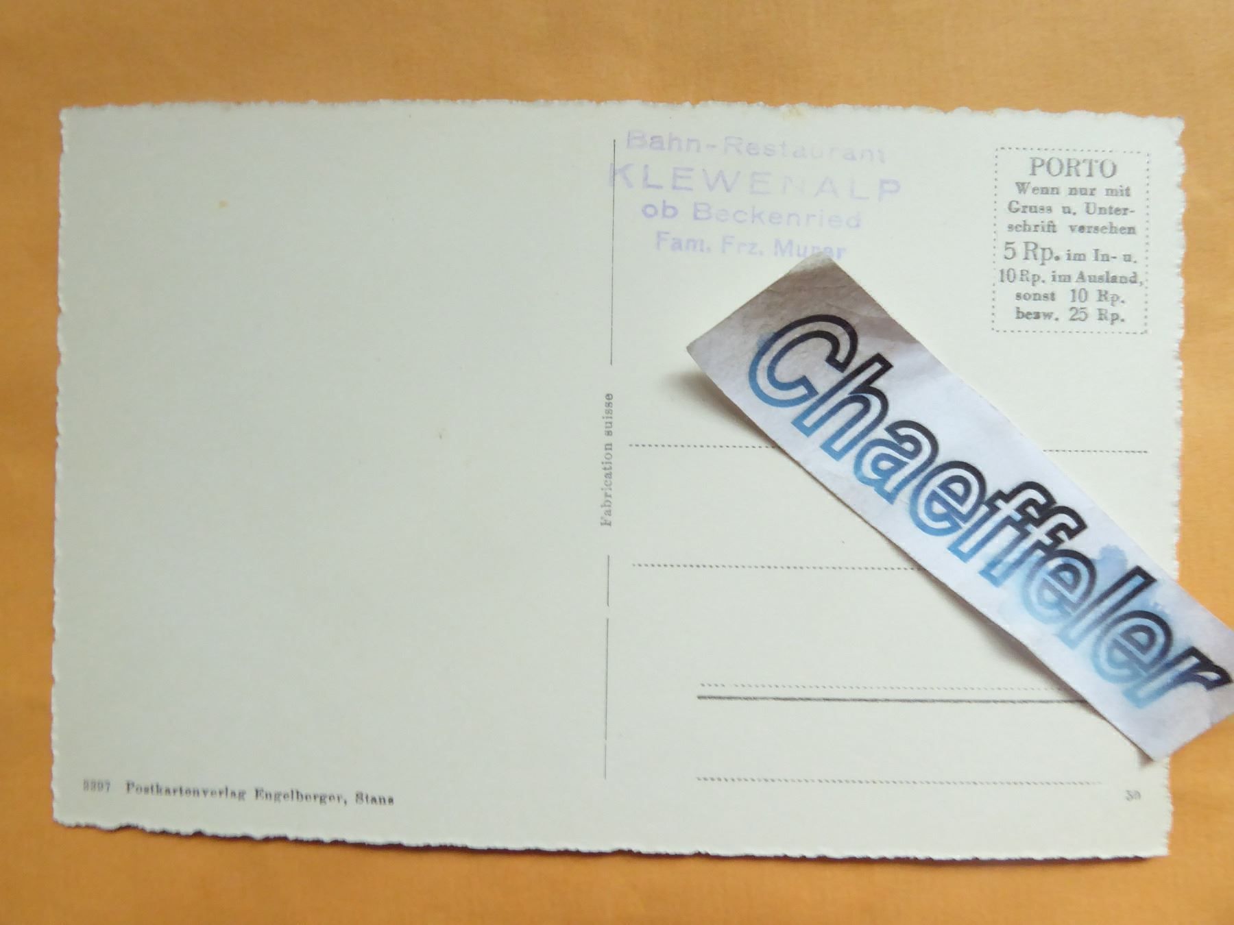 Cartes postales: Luftseilbahn Beckenried-Klewenalp – D'occasion à Zürich par Chaeffeler 1