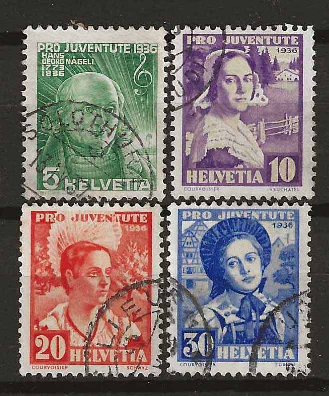 Tutti i francobolli: PJ036 - Pro Juventute 1936 obl. – Usato da Trélex venduto da Phil_Albert