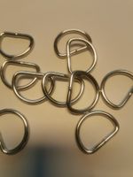10x D-Ringe Stahl 25x18x3.4 mm silbern vernickelt