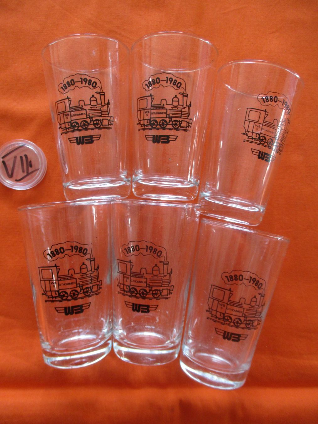 Verres: Weinglas Waldenburger Bahn 1980 – D'occasion à Birsfelden par alles-muss-raus