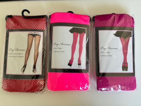 Leg Avenue Collants résille et nylon neuf x3