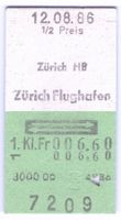 Billette Zürich HB – Zürich Flughafen