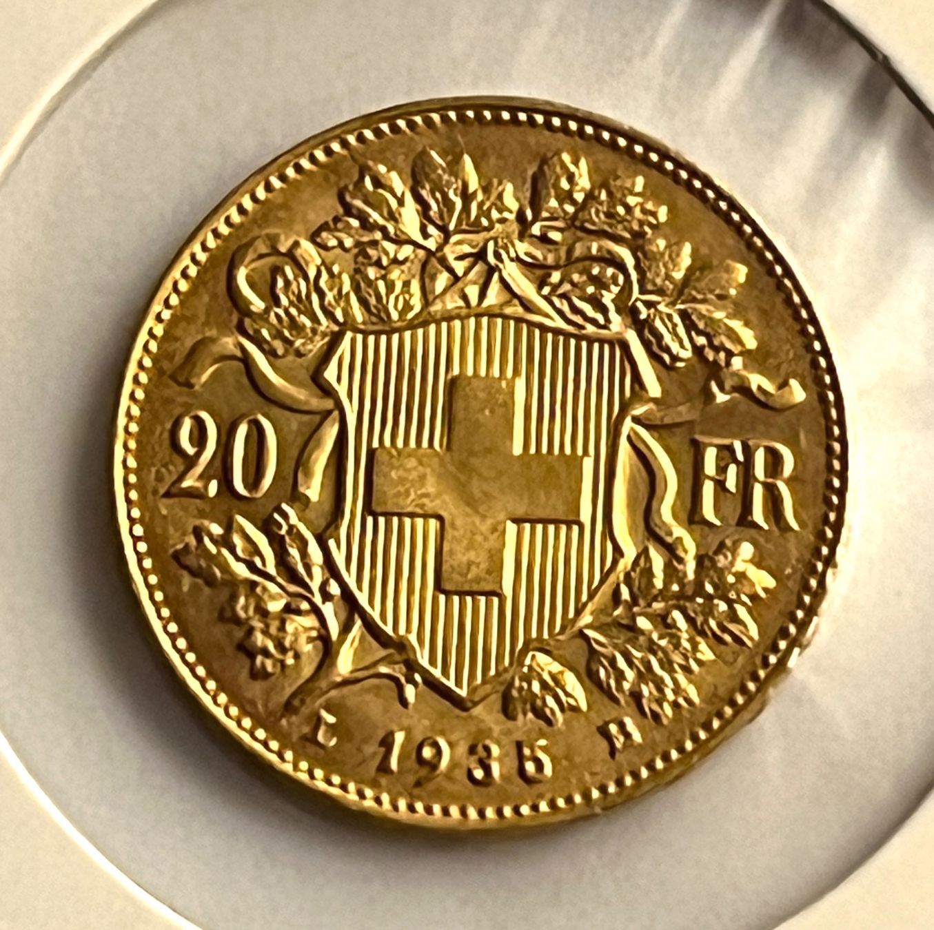 Tutti le monete: Pièce de 20 francs 1935 Vreneli – Nuovo (secondo la descrizione) da Renan BE venduto da johncactus
