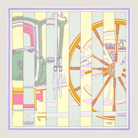 HERMÈS Seidenschal „La Berline Bayadère“ 90 – Wie neu