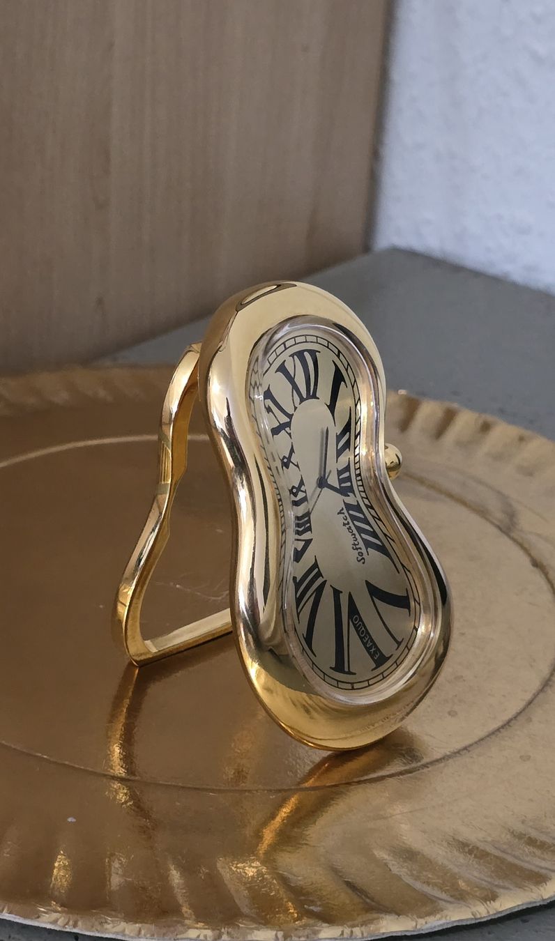 Orologi da terra & Orologi da parete: Pendule  "Softwatch" by Exaequo Genève, plaqué or rare – Nuovo e nell'imballaggio originale da Les Acacias venduto da watinjo 5