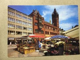 AK Basel Markt Marktplatz mit Rathaus