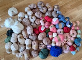 Wolle, Garnresten, Wollpaket, Wollsammlung