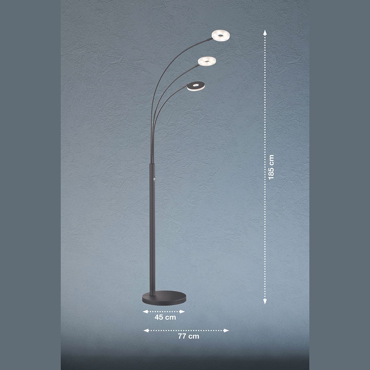 Lampade: LED Stehleuchte, 3 Strahler, 185 cm Höhe – Nuovo (secondo la descrizione) da Kreuzlingen venduto da Smart-Light 2