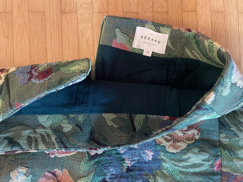 Jupe Malia Sézane vert jacquard 38 (Gebraucht) in Vevey für CHF 90