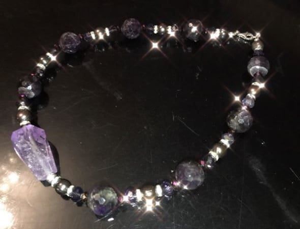 Catenine: AKTION: Amethyst Collier - NEU – Nuovo (secondo la descrizione) da Basel venduto da Chili007 9