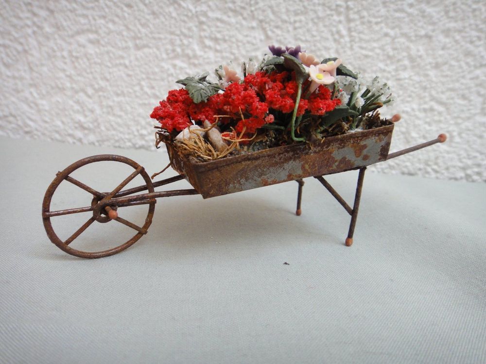 4 Mini-Metalleimer Aus Weißblech - Dekoration Für Puppenhaus, Garten & Deko