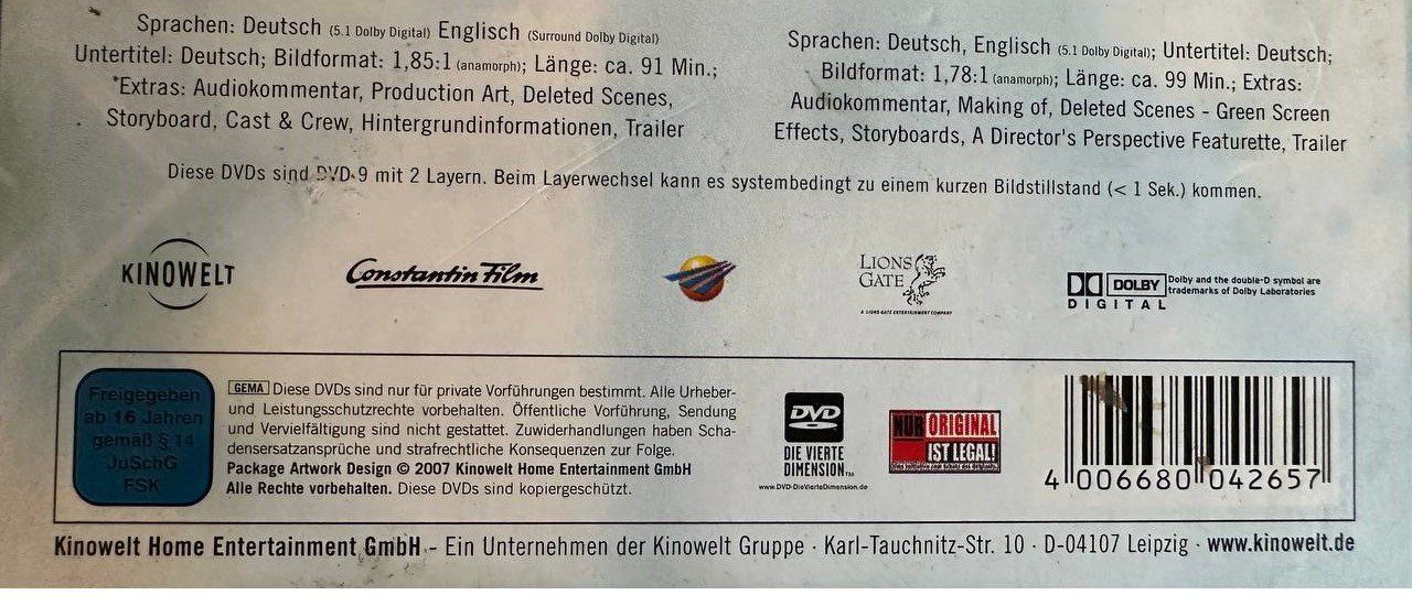 Tutti i DVDs: Cube Zero, Cube 1 + 2, The Abandon – Usato da Beringen venduto da Mantafisch1 4