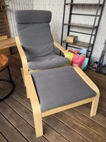Poang ikea with footrest