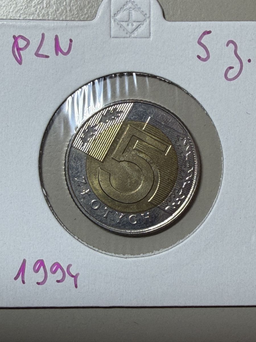 Tutti le monete: Pologne - 5 Ztotych - 1994 – Usato da Payerne venduto da Mike1682