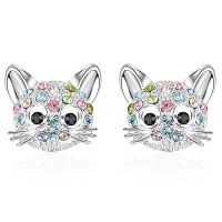 Ohrringe Katze Frauen Geschenk Zirkonia Ohrring