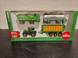 Neu - Siku - 1848 - Deutz-Fahr mit Joskin Anhängerset