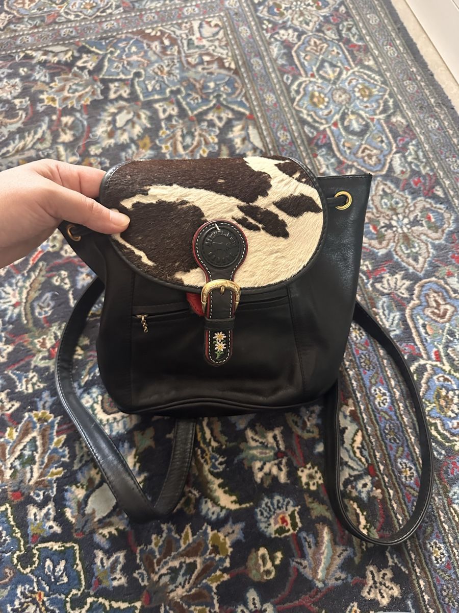 Rucksäcke: Vintage Rucksack / Lederrucksack mit Kuhfell – Gebraucht aus Winterthur von whatdreamz 4