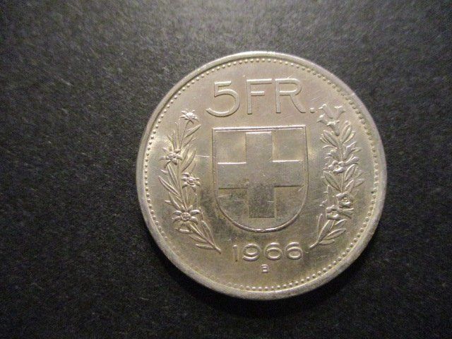 Tutti le monete: 5.- Fr 1966  Superbe pièce  Top qualité – Usato da Lovens venduto da Jelmi