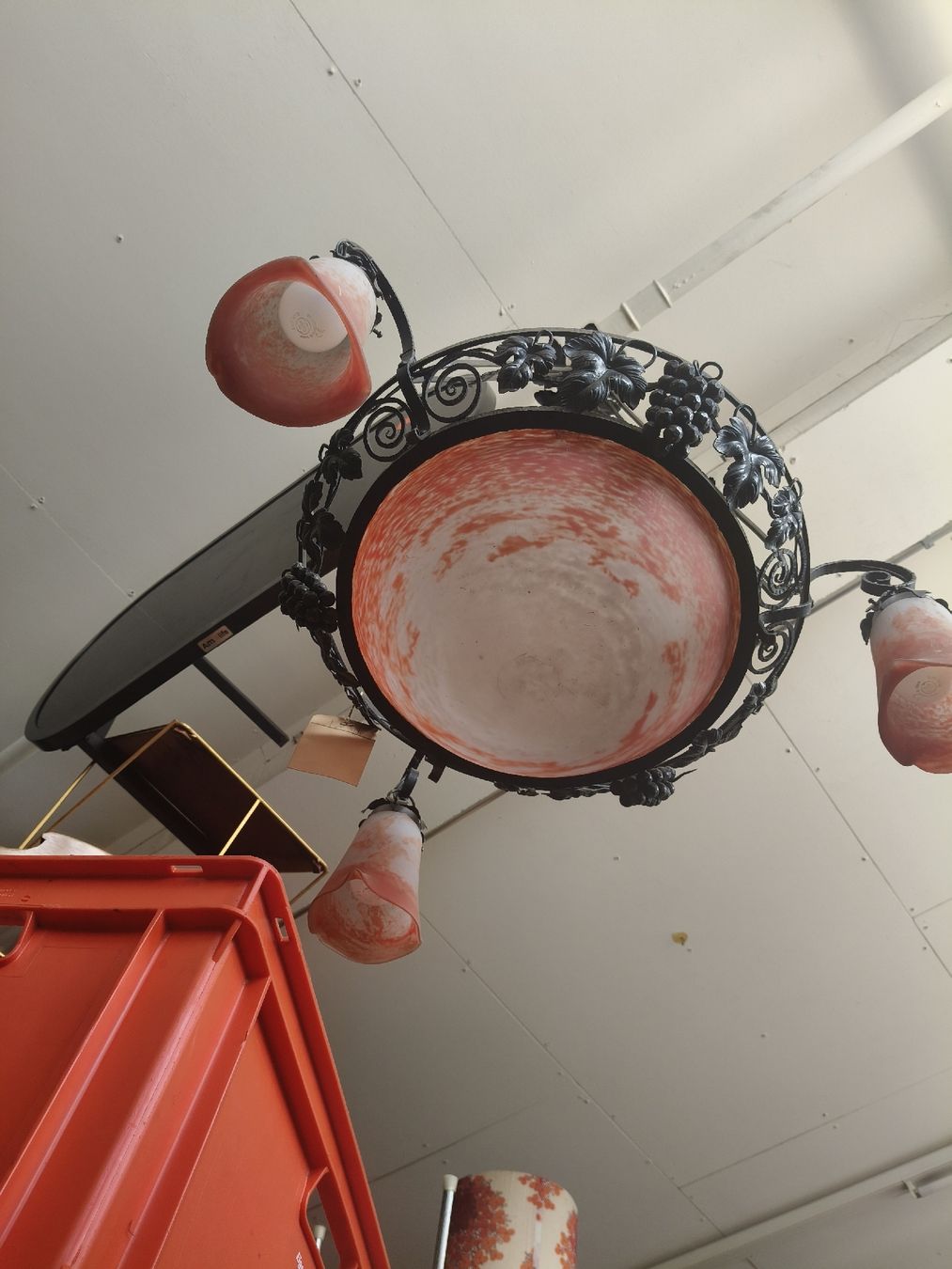 Lampadari & plafoniere: Art-Deco-Deckenleuchte aus Schmiedeeisen  – Usato da Zwingen venduto da inf_2blh 2