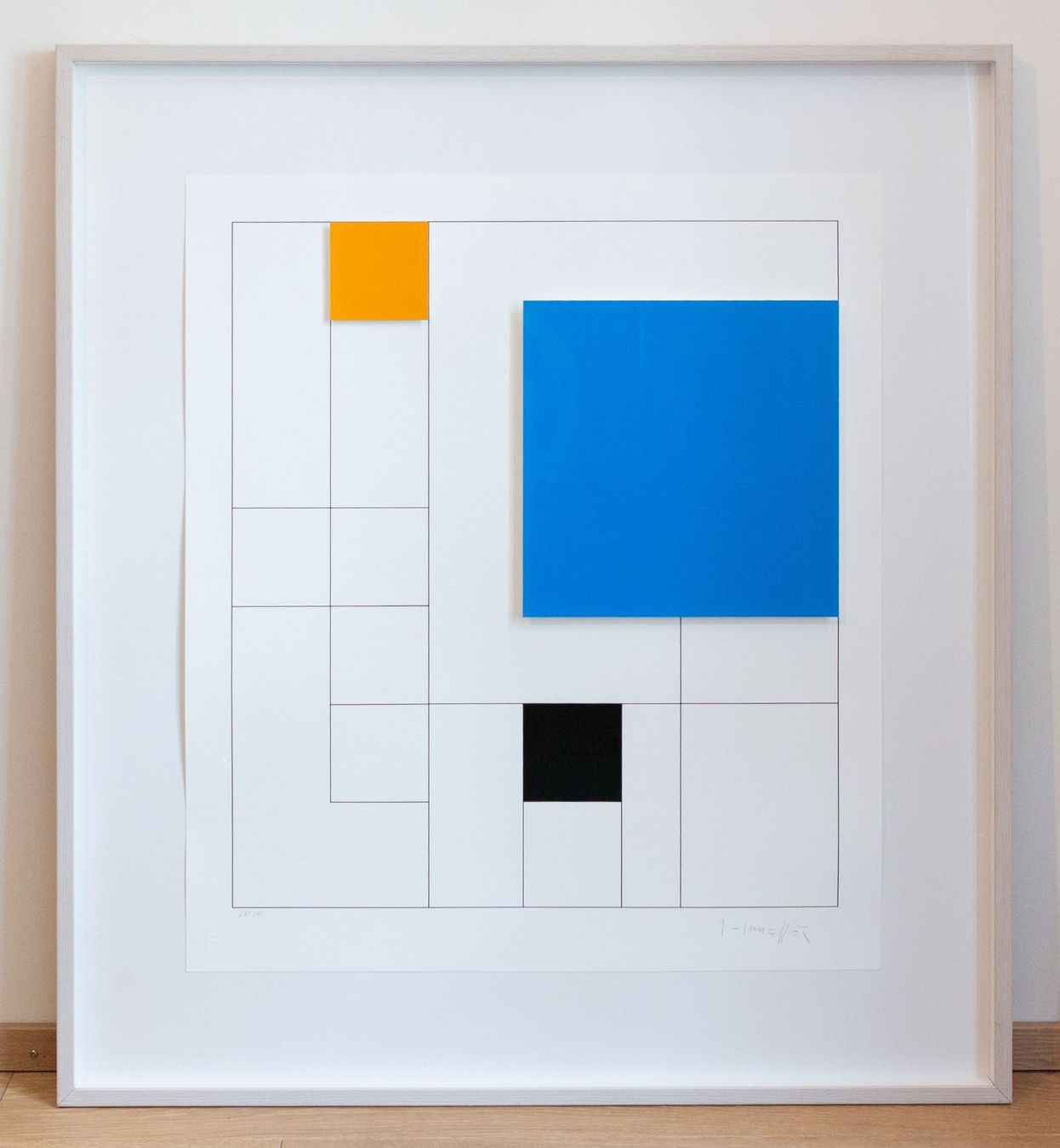 Dipinti: Gottfried Honegger - 3-D Komposition mit blau – Usato da Basel venduto da bigmbh 1