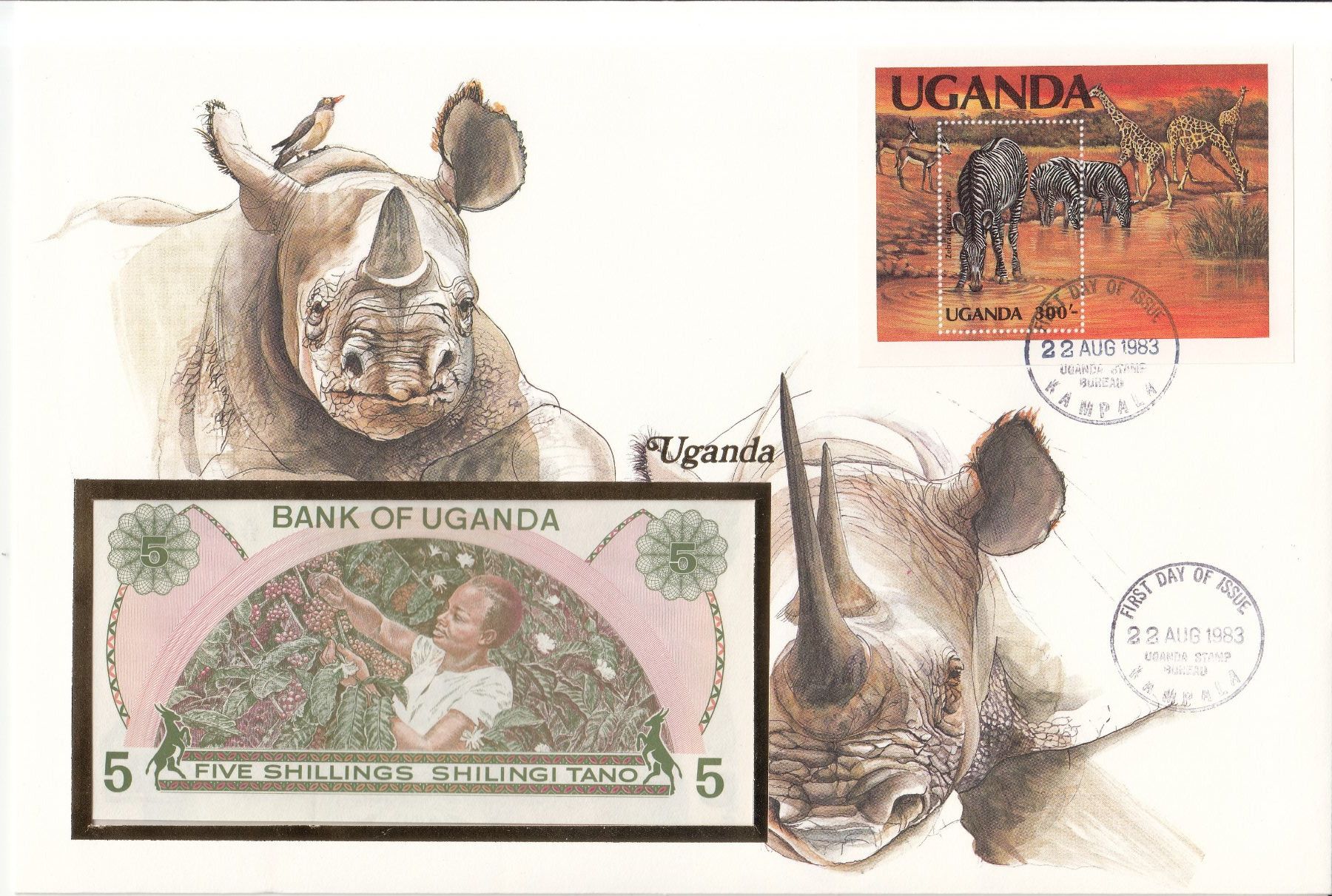 Toutes les monnaies: Notenbrief Uganda 1983 – D'occasion à Bürglen TG par StampGraf