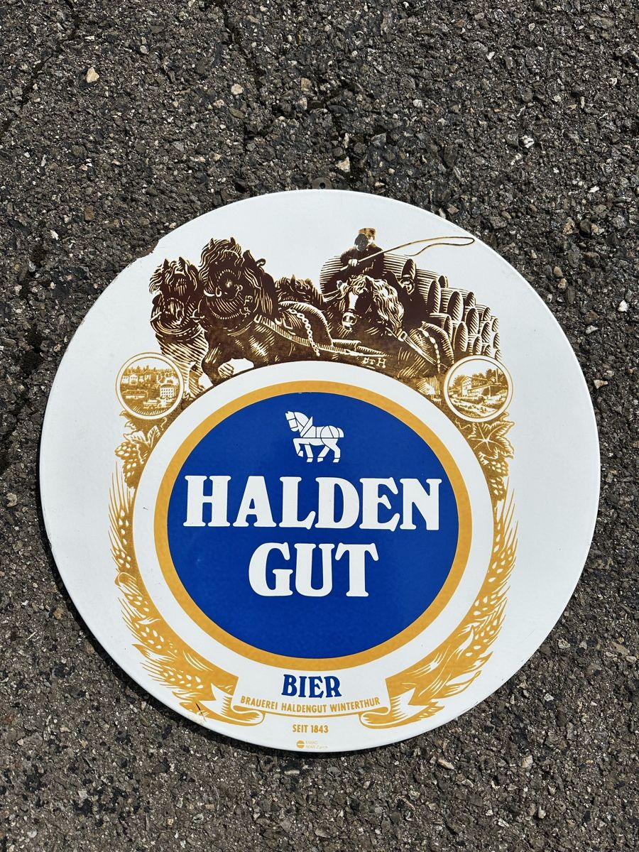 Schilder: Haldengut bier Werbung Reklame  – Gebraucht aus Reinach AG von rares75