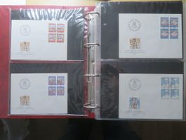 Pro Patria 126 Viererblock-FDC 1966-1997 (1977 fehlt)