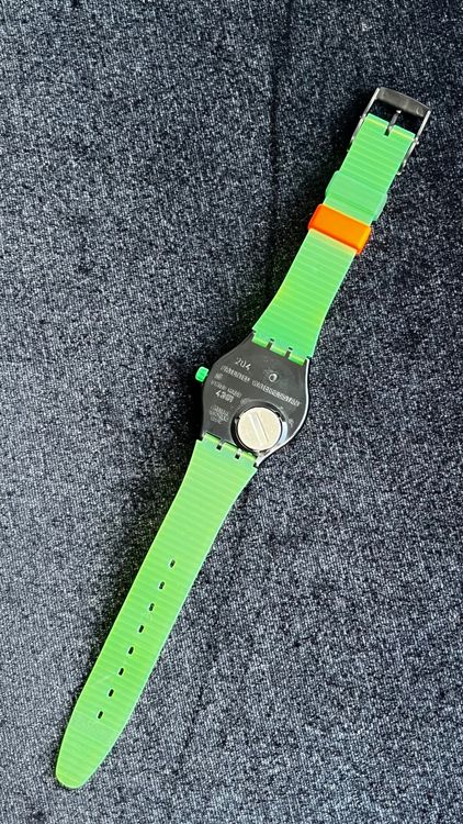 Swatch Orologi: Swatch Uhr, gruen-schwarz - Top Sommer Accessoire – Usato da Grenchen venduto da chththl 6