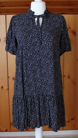 Kleid Kurzarm C + A schwarz - weiss Gr. XL