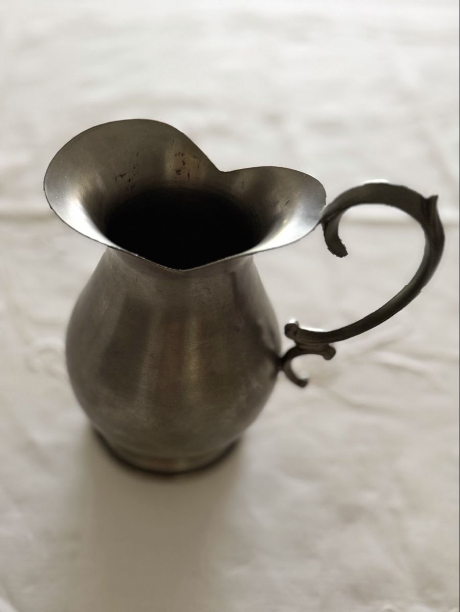 Caraffe: Zinnkännchen mit Deckelkännchen 2-teiliges Set antik – Usato da Münchenstein venduto da sch_r8hg 2