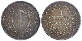 Tessin 1/2 Franco 1835  (01‪)