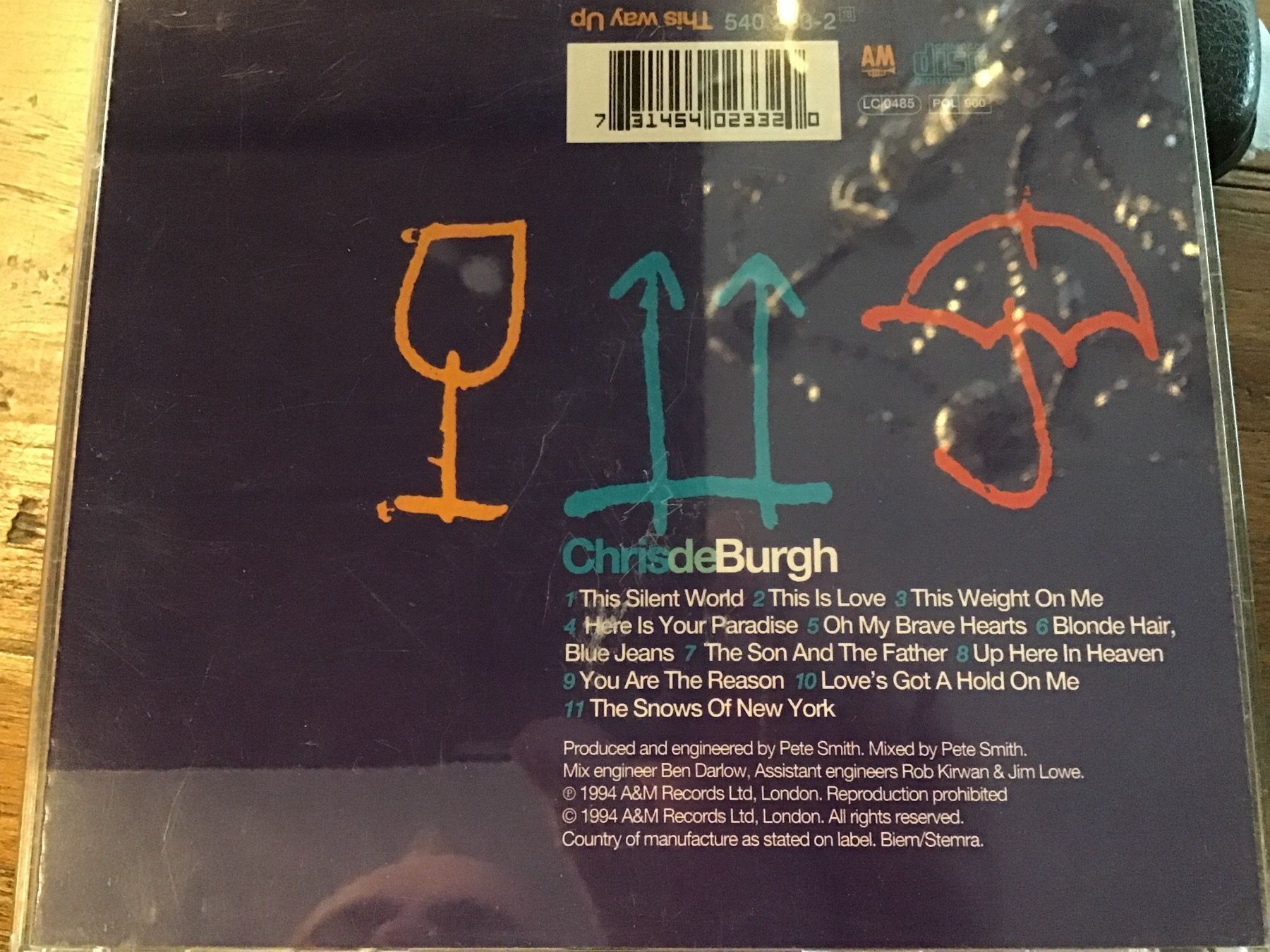 CD: Chris de Burgh   * – Usato da Thierachern venduto da sweden08 1