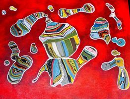 “The Bean  Monsters ” 50x40 cm