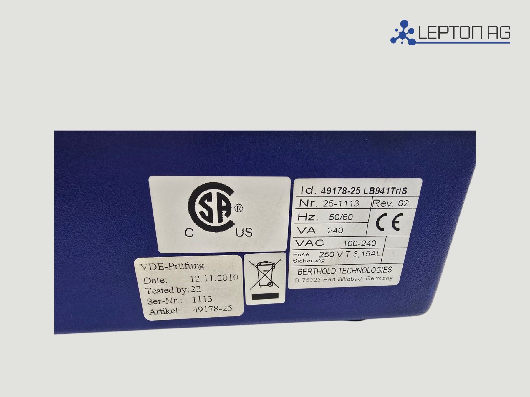 Accessori da laboratorio: Berthold Technologies TriStar LB 941 – Difettoso da Niederdorf venduto da LeptonAG_Labor 6