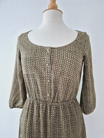KLEID BLUSENKLEID SABABA M TAUPE BEIGE,  TOP ZU JACKE SCHUHE