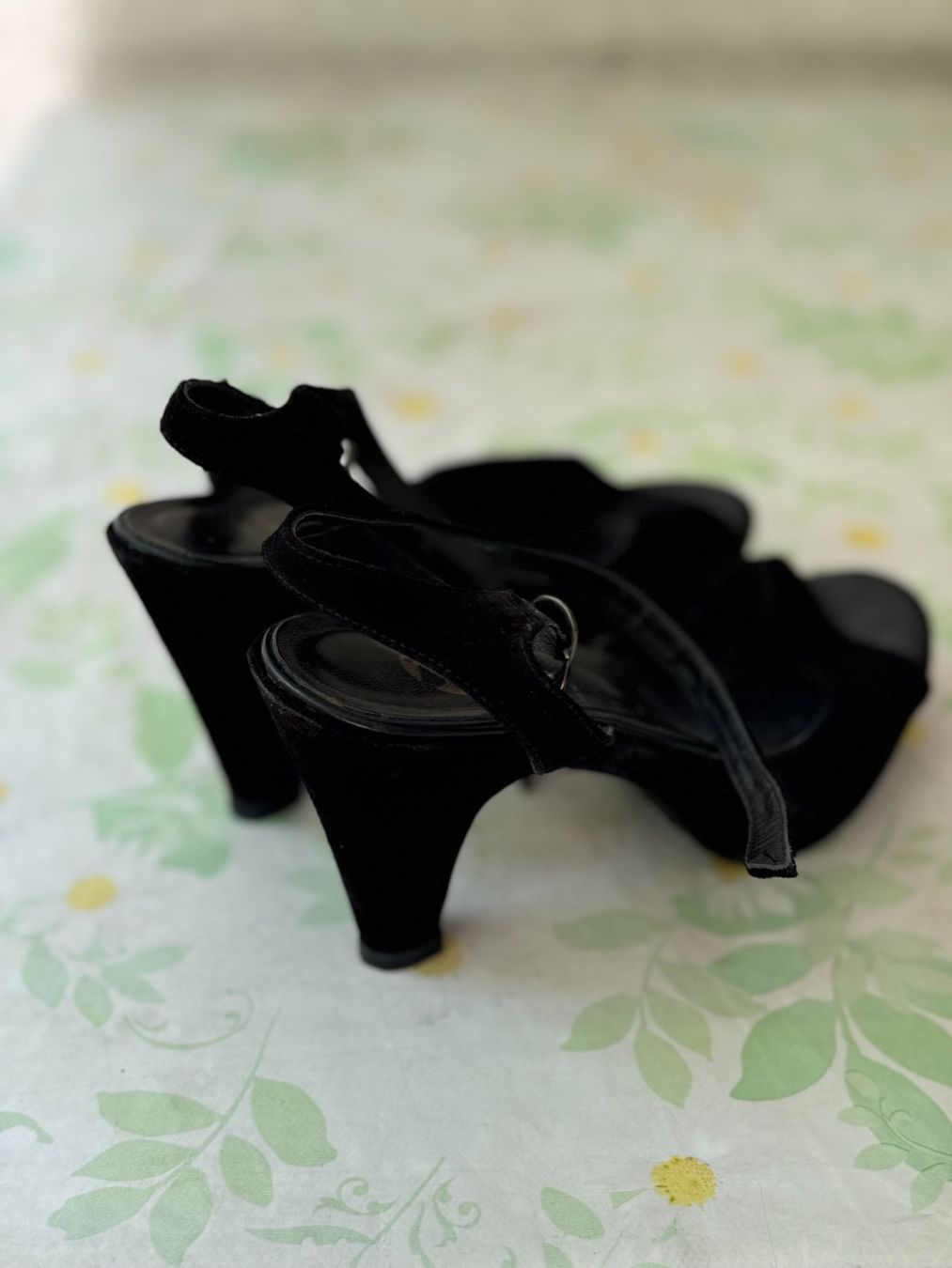 Scarpe da donna: Pointure 37 - Sandales à talon noires - Bata - Cuir – Usato da Genève venduto da Reveur 3