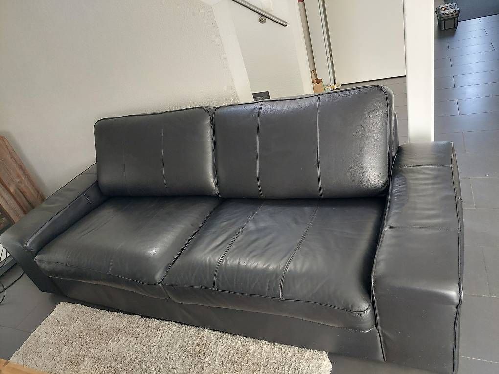 Divani: 3er Ledersofa, schwarz  – Usato da Schachen LU venduto da Mister-jo
