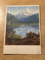 Alte Ansichtskarte Thunersee und Berge, gelaufen