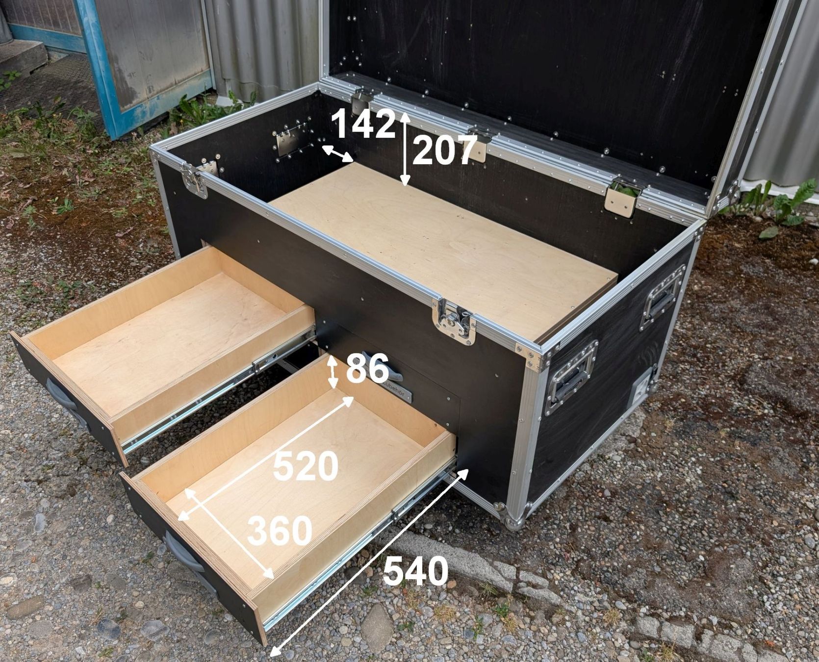 Reisekoffer: Flightcase mit Schubladen und Rollen als Werkzeugkiste – Gebraucht aus Worben von sternli27 2