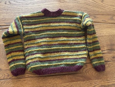 Baby / Kinder Wollpullover Pullover gestreift handgestrickt