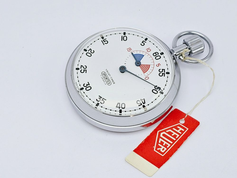 Heuer Leonidas Yacht-Timer Sportex Mechanische Stoppuhr (Gebraucht