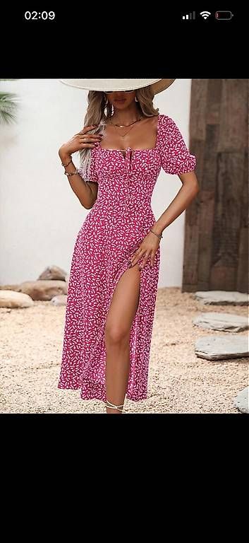 Vestiti: Robe fleuri rose – Usato da St-Imier venduto da Alexandra_ama