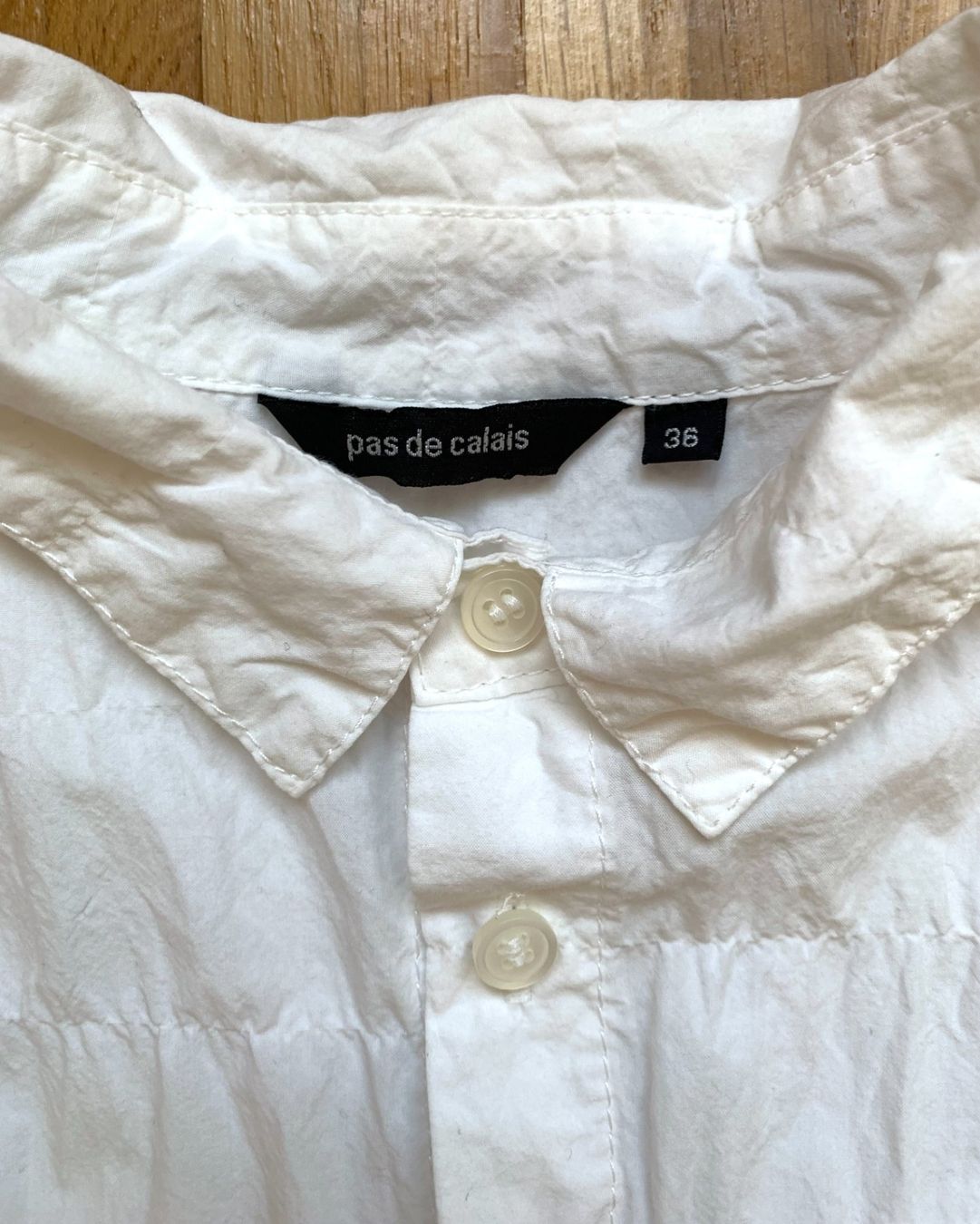 Camicette: Pas de Calais white cotton crinkle shirt – Usato da Basel venduto da gladghost 4